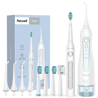 Water Dental Flosser Teeth Portable Cordless USB Oral Irrigator Cleaner IPX7 Waterproof Electric Toothbrush Set Home