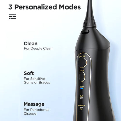 Water Dental Flosser Teeth Portable Cordless USB Oral Irrigator Cleaner IPX7 Waterproof Electric Toothbrush Set Home